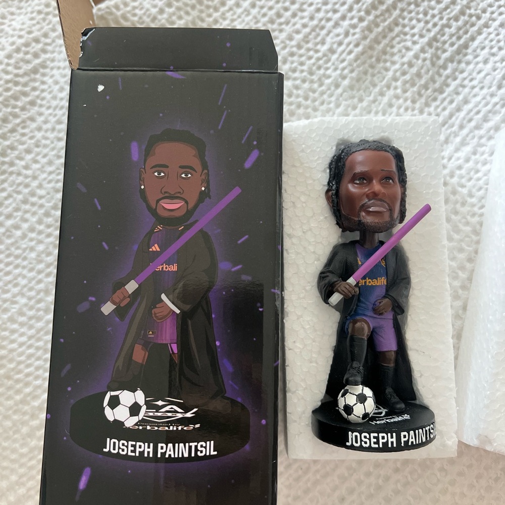 Joseph Paintsil Soccer Bobblehead with Purple Lightsaber